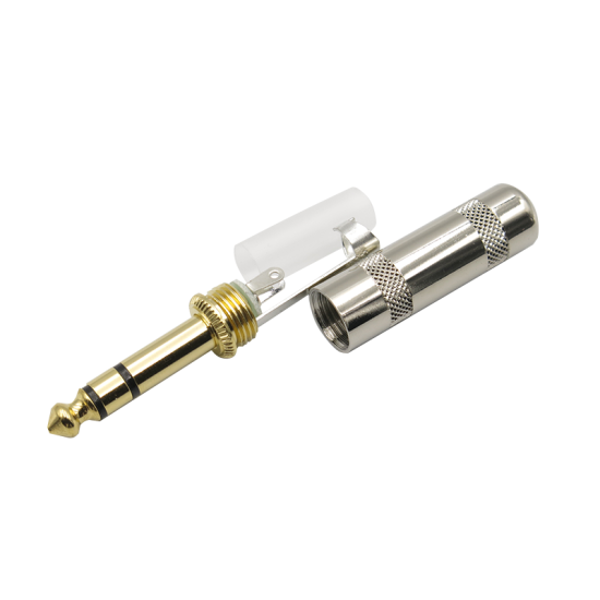 TRS Straight Stereo Plugs 1/4  Gold tip