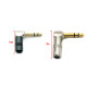 Dragon Switch | TRS Right Angled Short Barrel Form Factor Stereo Plugs 1/4 Gold tip Black