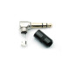 Dragon Switch | TRS Right Angled Short Barrel Form Factor Stereo Plugs 1/4 Gold tip Black
