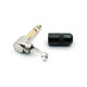 Dragon Switch | TRS Right Angled Short Barrel Form Factor Stereo Plugs 1/4 Gold tip Black