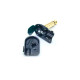 Dragon Switch | TS Right Angled Mono Pancake Plugs Mini Black