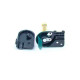 Dragon Switch | TS Right Angled Mono Pancake Plugs Mini Black