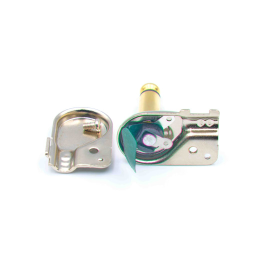 Dragon Switch | TS Right Angled Mono Pancake Plugs Mini Nickel