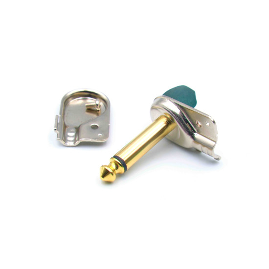 Dragon Switch | TS Right Angled Mono Pancake Plugs Mini Nickel