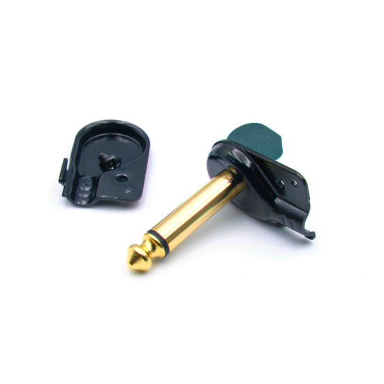 Dragon Switch | TS Right Angled Mono Pancake Plugs Mini Black