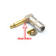 Dragon Switch | TS Right Angled Nickel Mute Mono Plugs 1/4 Gold tip