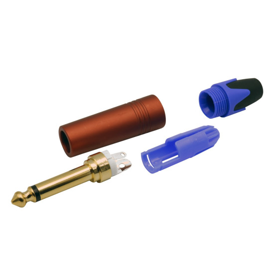TS Mono Straight Copper Colored Anodized Aluminum Body Gold Tip Plug