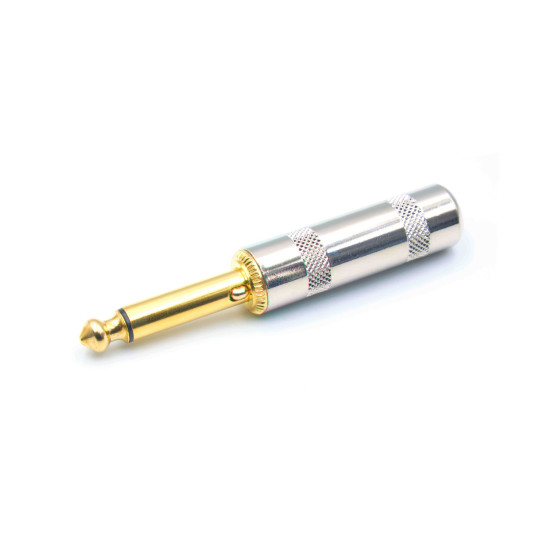 Dragon Switch | TS Straight Mono Nickel Mute Plugs 1/4  Gold tip
