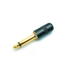 TS Straight Mono Short Barrel Plugs 1/4 Gold tip Black TS Straight Mono Short Barrel Plugs 1/4 Gold tip Black