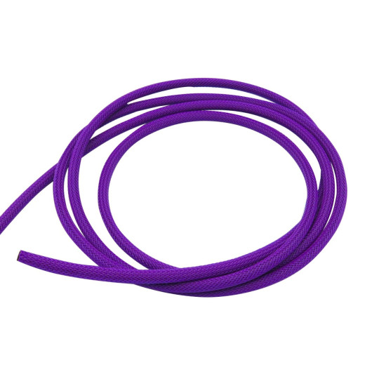 Braided Cable Sleeve PET - 6mm Expandable - Violet - 656Feet Spool