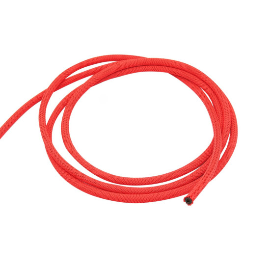 Braided Cable Sleeve PET - 6mm Expandable - Red