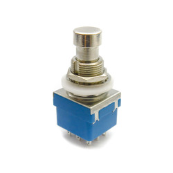 3PDT Latching Solder Lug Footswitch Blue 3PDT Latching Solder Lug Footswitch Blue