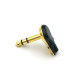 TRS Right Angled Stereo Pancake Plugs 1/4 Gold tip and body