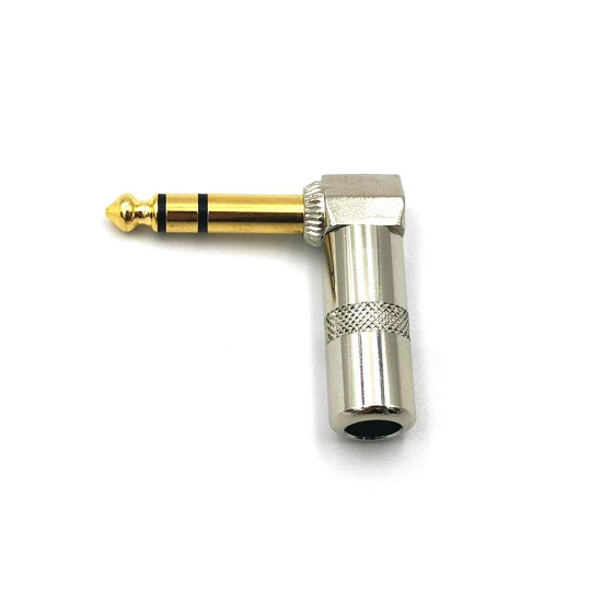 TRS Right Angled Stereo Plugs 1/4 Gold tip