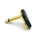 TS Right Angled Mono Pancake Plugs 1/4  Gold tip and body