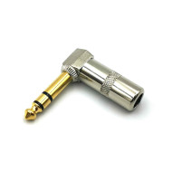 TRS Right Angled Stereo Plugs 1/4 Gold tip TRS Right Angled Stereo Plugs 1/4 Gold tip
