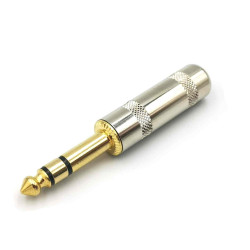 TRS Straight Stereo Plugs 1/4  Gold tip TRS Straight Stereo Plugs 1/4  Gold tip