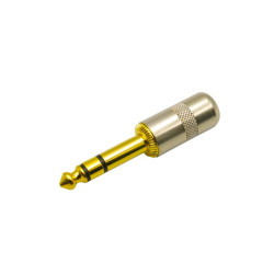 TRS Straight Stereo Short Barrel Plugs 1/4 Gold tip TRS Straight Stereo Short Barrel Plugs 1/4 Gold tip