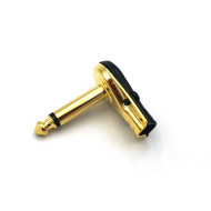 TS Right Angled Mono Pancake Plugs 1/4  Gold tip and body TS Right Angled Mono Pancake Plugs 1/4  Gold tip and body