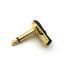 TS Right Angled Mono Pancake Plugs 1/4  Gold tip and body