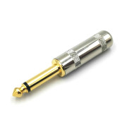 TS Straight Mono Plugs 1/4  Gold tip TS Straight Mono Plugs 1/4  Gold tip