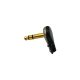 Dragon Switch | TRS Right Angled Stereo Pancake Plugs 1/4 Gold tip and nickel body