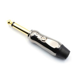 TS Straight Solderless Mono Plugs 1/4 Gold tip TS Straight Solderless Mono Plugs 1/4 Gold tip