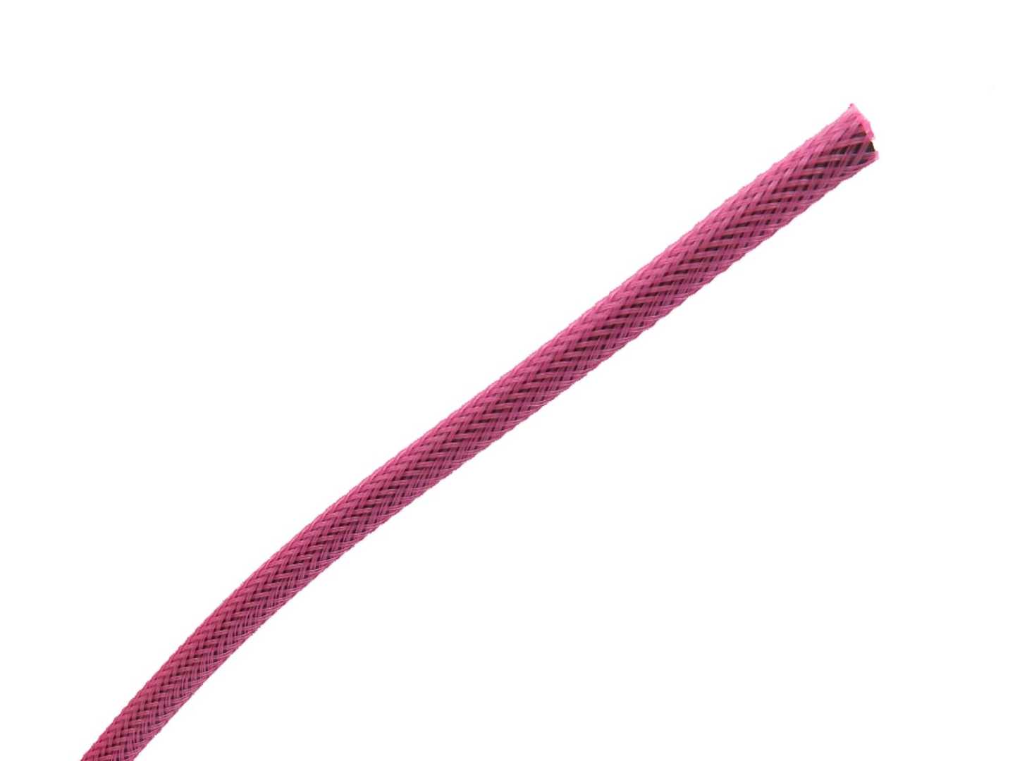Braided Cable Sleeve PET - 6mm Expandable - Pink