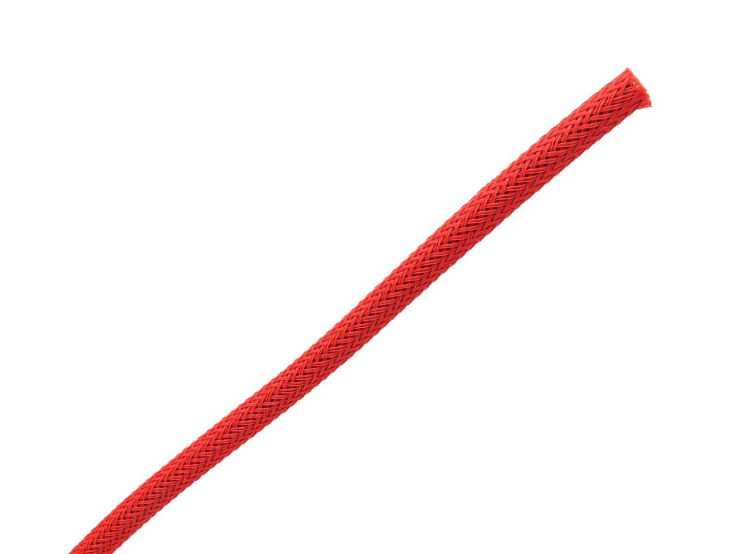 Braided Cable Sleeve PET - 6mm Expandable - Red