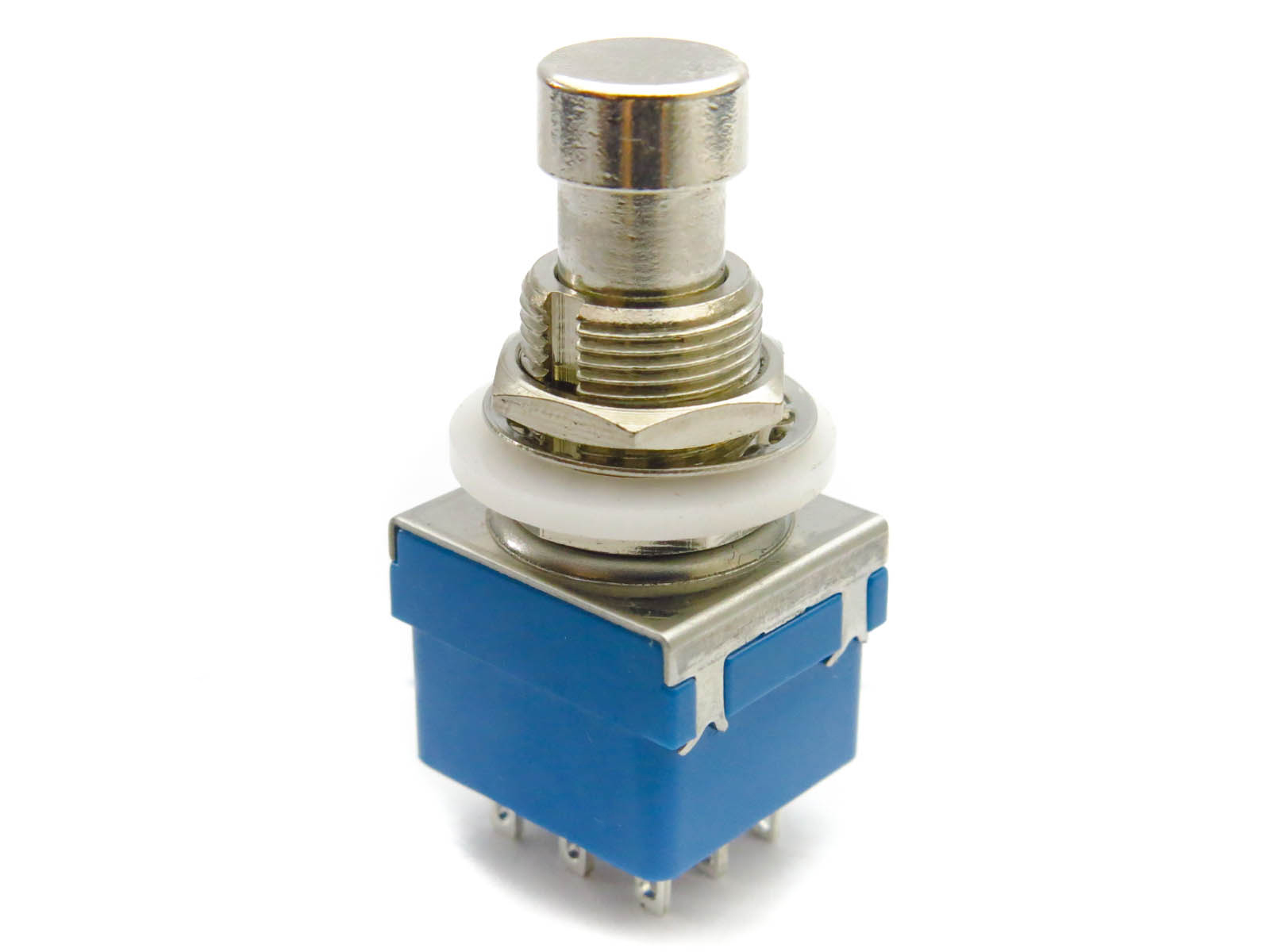 3PDT Latching Solder Lug Footswitch Blue