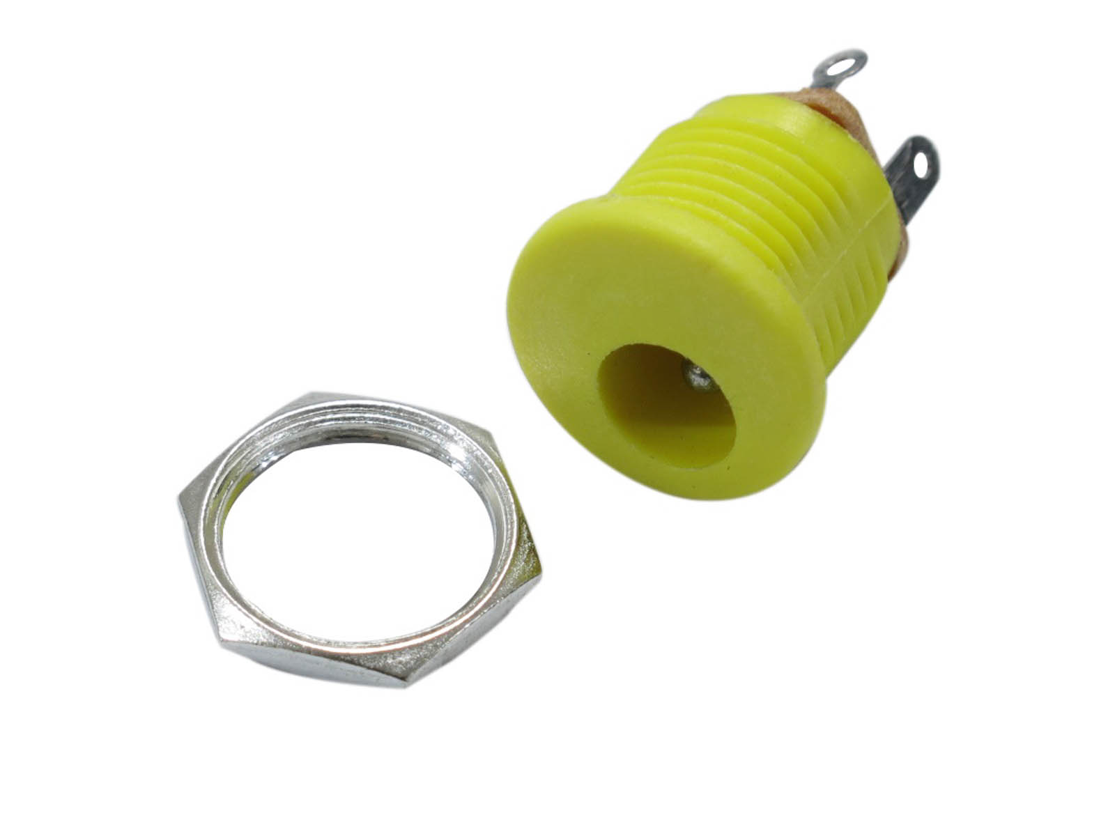 DC Power Jack 2.1mm with board - Yellow