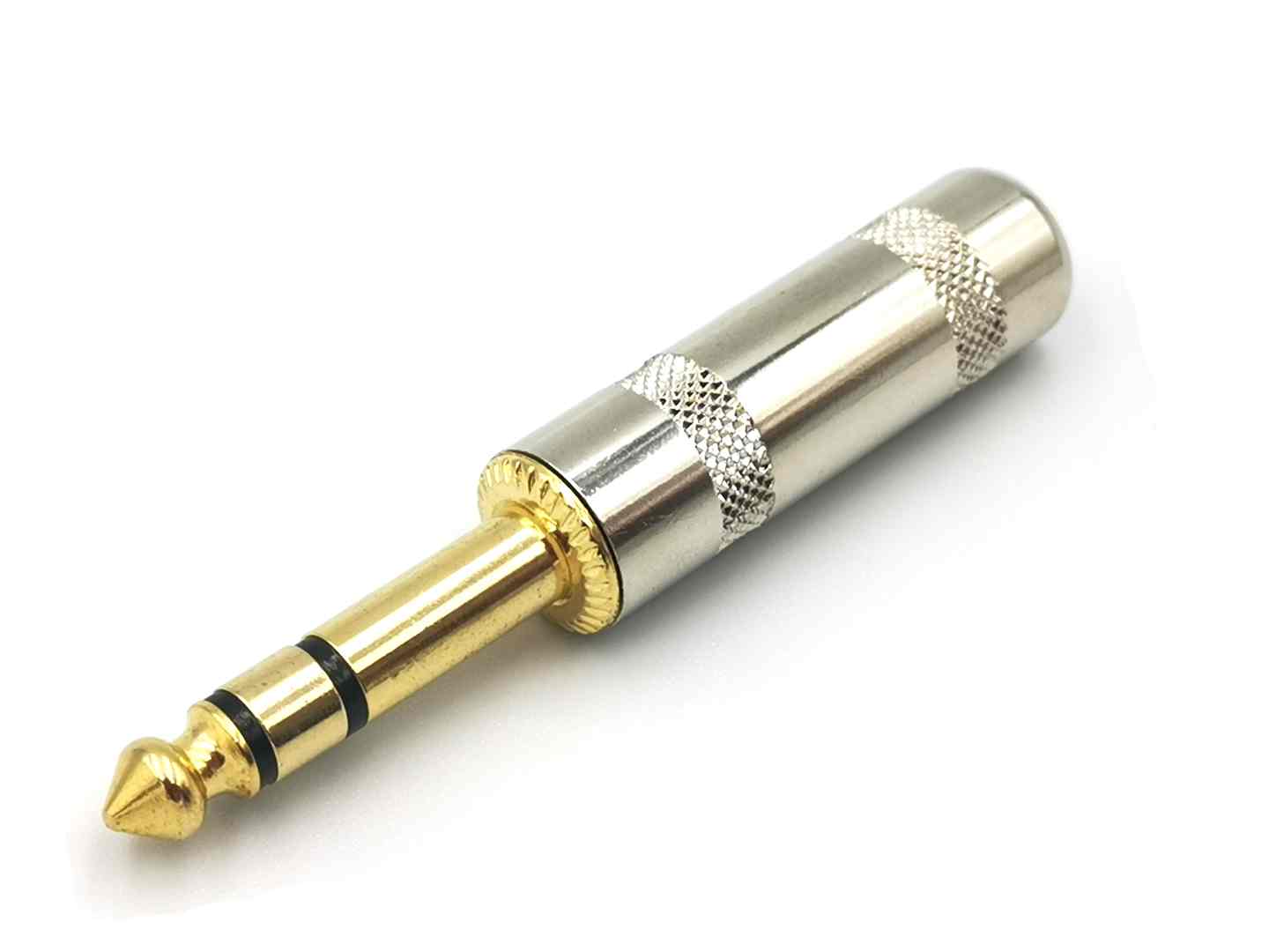 TRS Straight Stereo Plugs 1/4  Gold tip