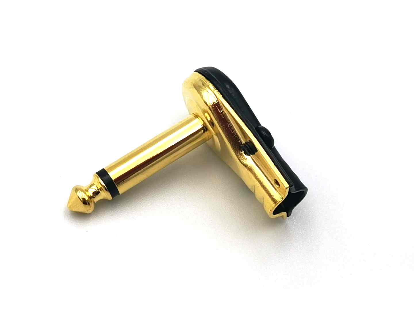 TS Right Angled Mono Pancake Plugs 1/4  Gold tip and body