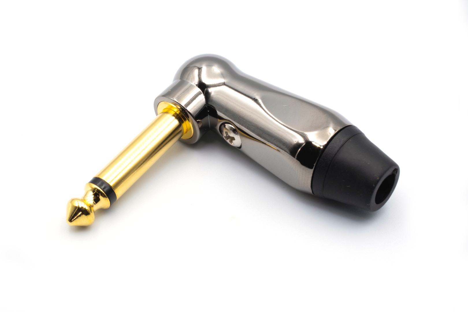 TS Angled Solderless Mono Plugs 1/4 Gold tip