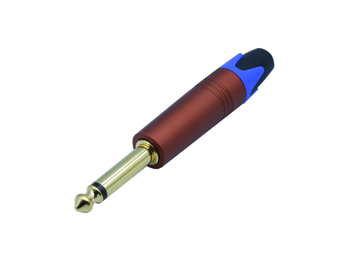 TS Mono Straight Copper Colored Anodized Aluminum Body Gold Tip Plug