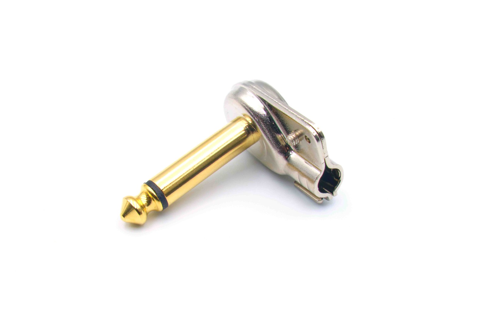 TS Right Angled Mono Pancake Mini Plugs Nickel